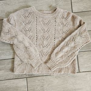 American eagle tan cropped fit sweater size S